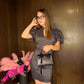 mini dress pois black